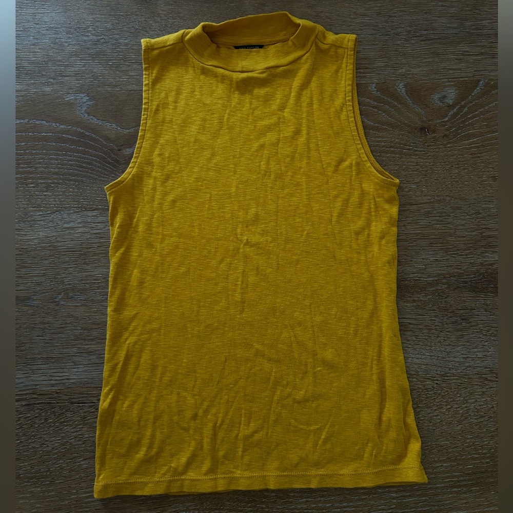 Ann Taylor Yellow Mock Neck Tank